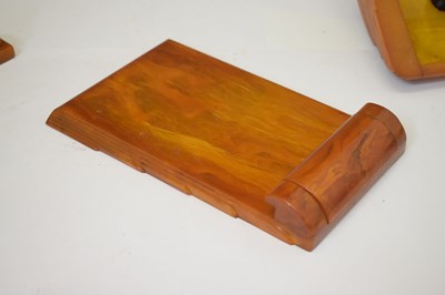 Lot 361 - Art Deco amber bakelite desk accessories