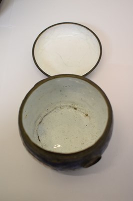 Lot 656 - Chinese Canton Famille Rose porcelain ginger jar and enamel pot