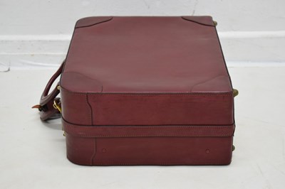 Lot 425 - Laurence Torino Italian claret-coloured leather suitcase