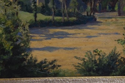 Lot 287 - Louise Jacobs, RA, (British, 1880-1946) - Oil on board - 'The Viaduct, Dinan'