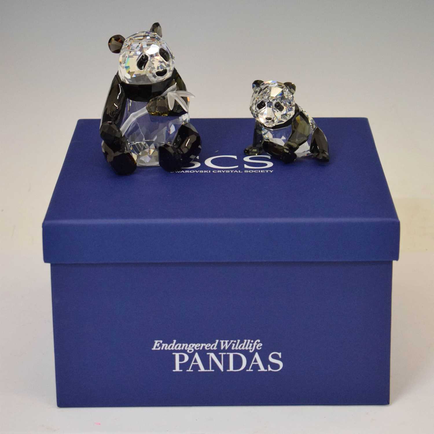 Lot 494 - Swarovski Crystal Collector's Society 'Endangered Wildlife' Pandas 2008