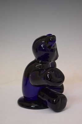 Lot 577 - Two limited edition Bristol Blue glass bears