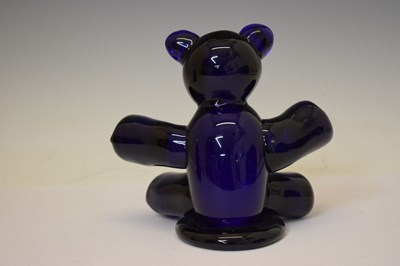 Lot 577 - Two limited edition Bristol Blue glass bears