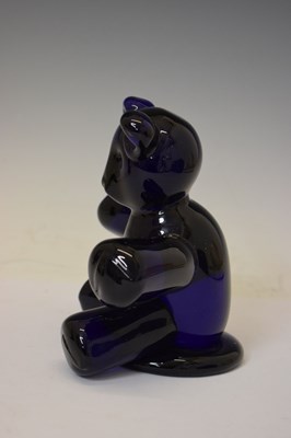 Lot 577 - Two limited edition Bristol Blue glass bears