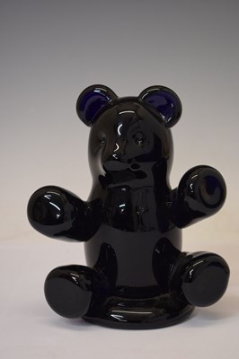 Lot 577 - Two limited edition Bristol Blue glass bears