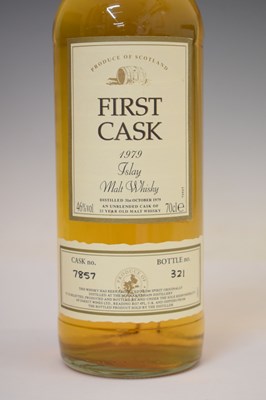 Lot 455 - First Cask malt whisky, distilled 31st October 1979, Bunnahabhain, Speyside