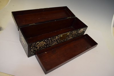 Lot 240 - Korean Joseon style mother-of-pearl inlaid box