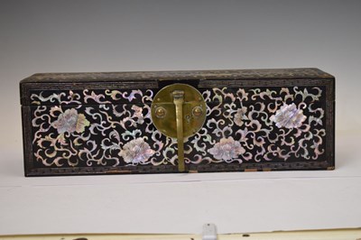 Lot 240 - Korean Joseon style mother-of-pearl inlaid box