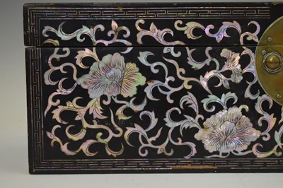 Lot 240 - Korean Joseon style mother-of-pearl inlaid box