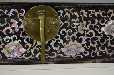 Lot 240 - Korean Joseon style mother-of-pearl inlaid box