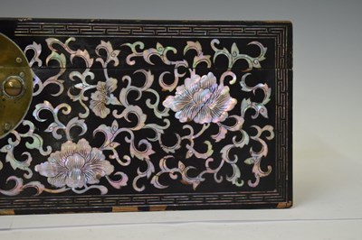 Lot 240 - Korean Joseon style mother-of-pearl inlaid box