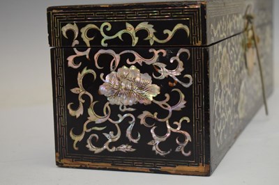 Lot 240 - Korean Joseon style mother-of-pearl inlaid box