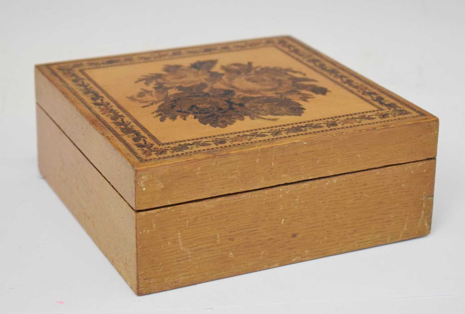 Lot 446 - Victorian Tunbridgeware handkerchief box