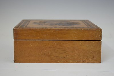 Lot 446 - Victorian Tunbridgeware handkerchief box