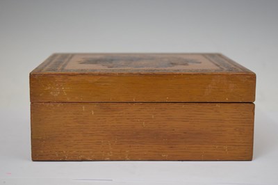 Lot 446 - Victorian Tunbridgeware handkerchief box