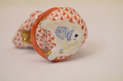 Lot 231 - Herend porcelain temple dog, etc