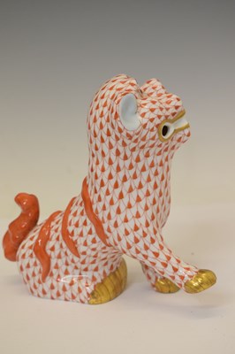 Lot 231 - Herend porcelain temple dog, etc