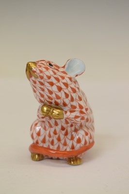 Lot 231 - Herend porcelain temple dog, etc
