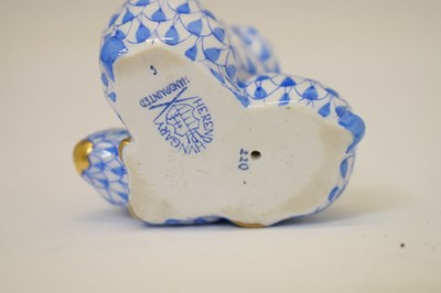 Lot 233 - Herend porcelain model of a baby elephant, etc