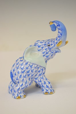 Lot 233 - Herend porcelain model of a baby elephant, etc