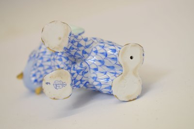 Lot 233 - Herend porcelain model of a baby elephant, etc