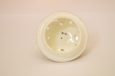 Lot 226 - Royal Worcester - Porcelain fruit painted baluster pot pourri vase