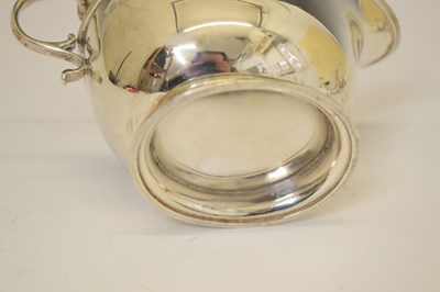 Lot 304 - George VI silver sauce boat with flying scroll handle