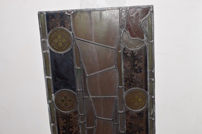 Lot 191 - Monumental Ecclesiastical stained and painted leaded glass six-panel Crucifixion window
