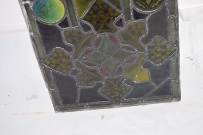 Lot 191 - Monumental Ecclesiastical stained and painted leaded glass six-panel Crucifixion window