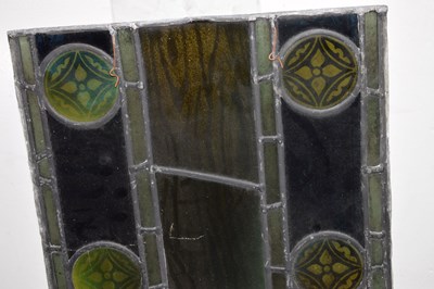 Lot 191 - Monumental Ecclesiastical stained and painted leaded glass six-panel Crucifixion window