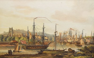 Lot 254 - Nicholas Pocock, OWS (British, 1740-1821) - Four Bristol aquatints