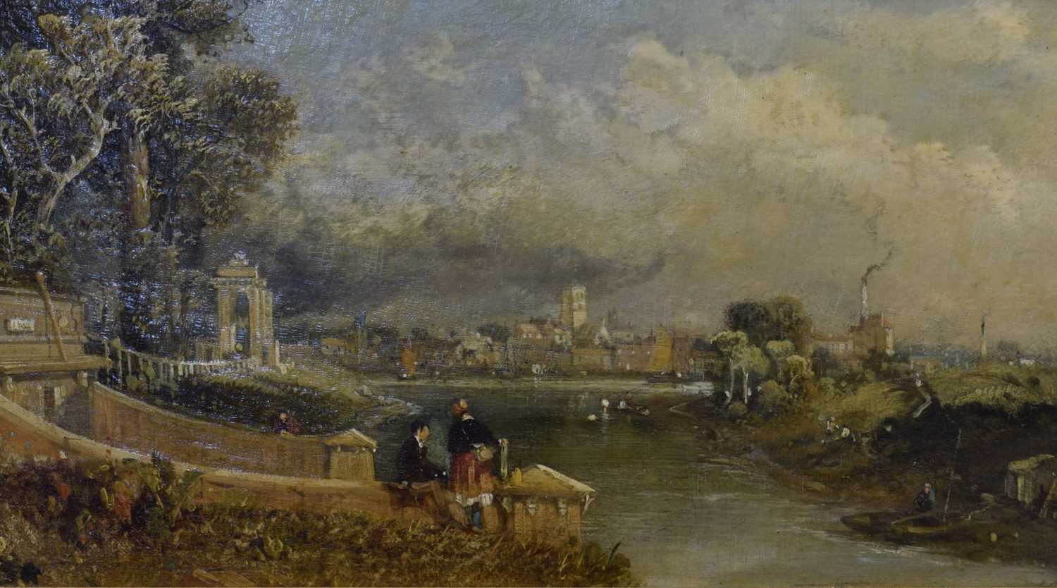 Lot 447 - Attributed to James Baker Pyne (British, 1800-1870) - Oil on panel
