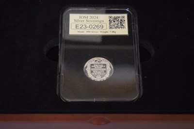 Lot 318 - Charles III Isle of Man Poppy silver sovereign, 2024
