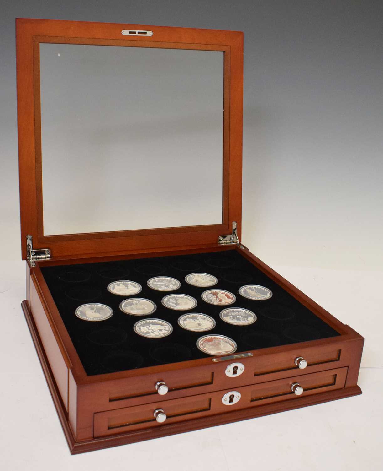 Lot 352 - The History of Britain 1oz fine silver medallions