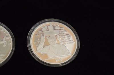 Lot 352 - The History of Britain 1oz fine silver medallions