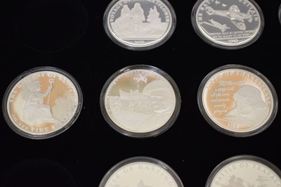 Lot 352 - The History of Britain 1oz fine silver medallions