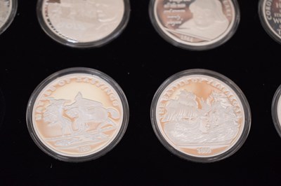 Lot 352 - The History of Britain 1oz fine silver medallions