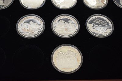 Lot 352 - The History of Britain 1oz fine silver medallions