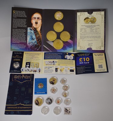 Lot 255 - Collection of commemorative world coins and medallions