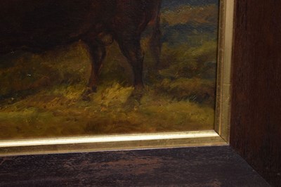 Lot 263 - Primitive School - Oil on canvas - Longhorn bull