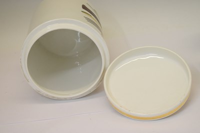 Lot 351 - Piero Fornasetti (Italian, 1913-1988) - Large ceramic cylindrical storage jar and cover, etc