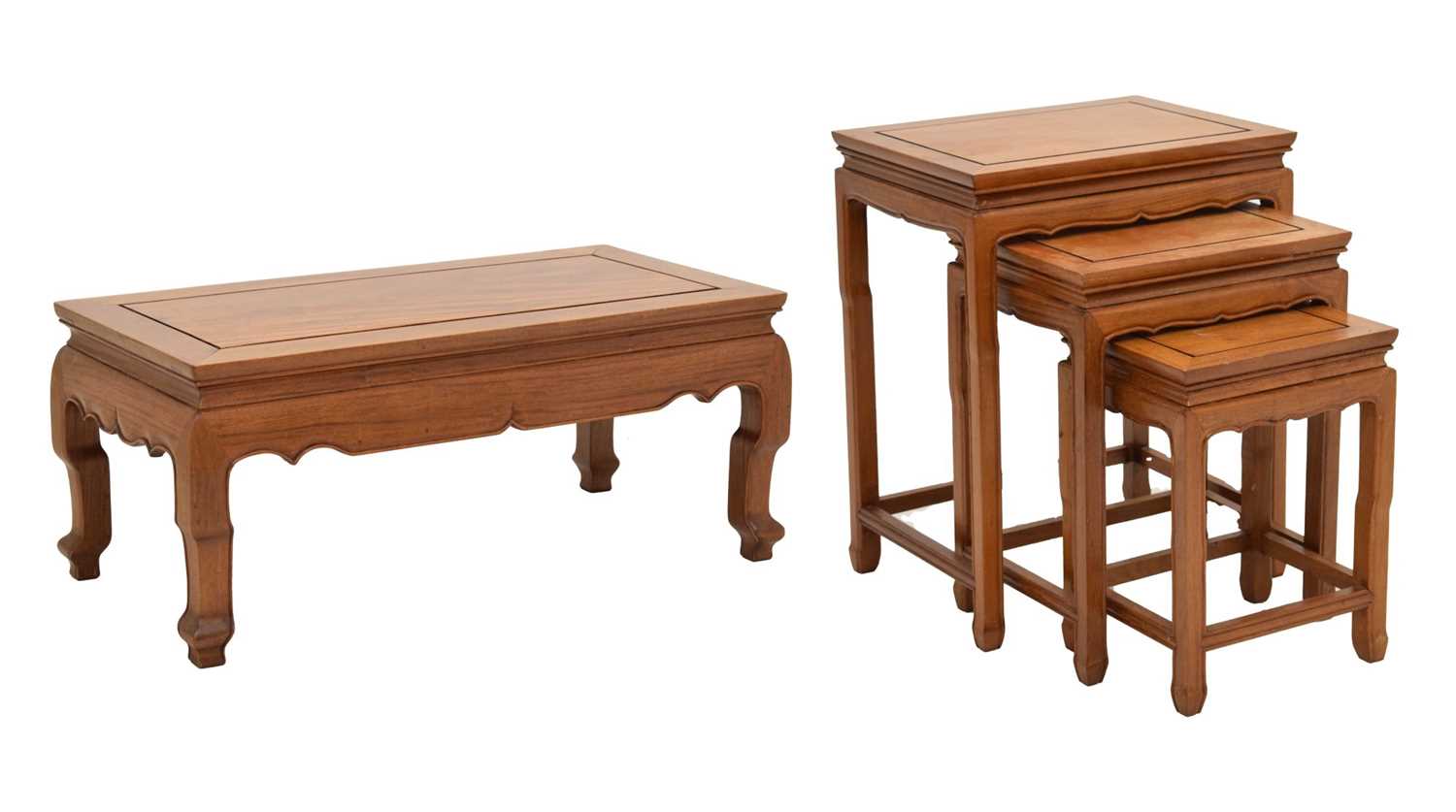 Lot 574 - George Zee and Co. nest of three tables