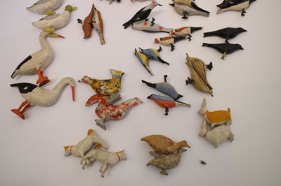 Lot 196 - Carved and painted pine Noah's Ark and contents