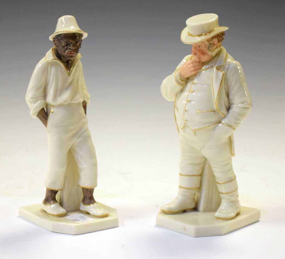 Lot 365 - Royal Worcester - Two porcelain figures from the Around The World series