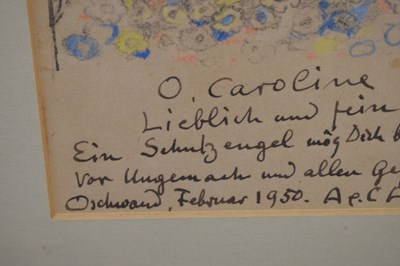 Lot 289 - Cuno Amiet, (Swiss, 1868-1961) - Mixed media - Angel