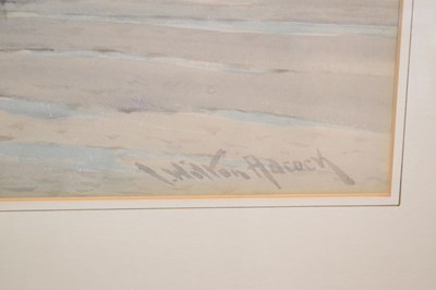 Lot 633 - John Wilton Adcock (1863-1930) - Watercolour - 'Sorting the fish, early morning'