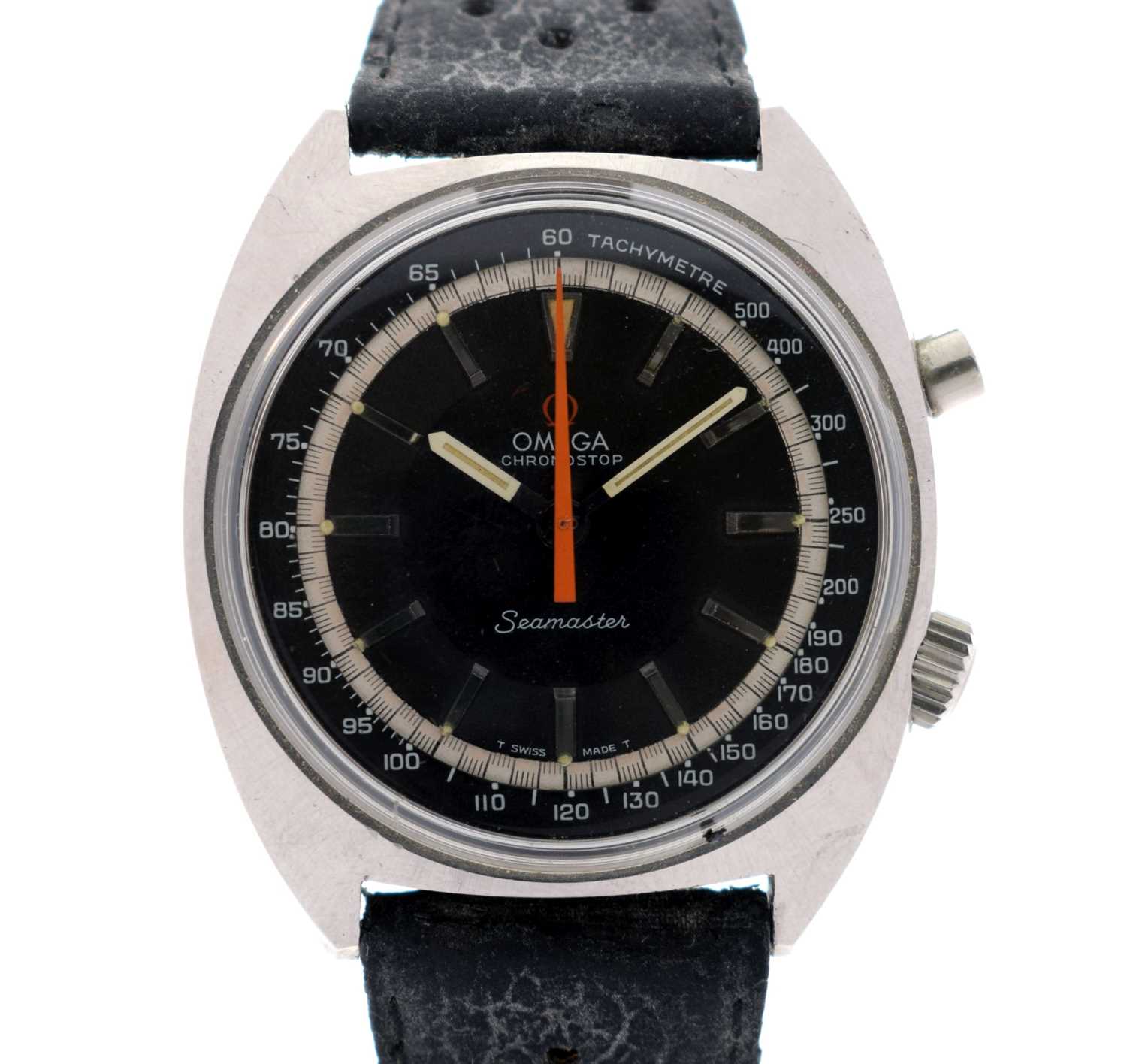 Lot 67 - Omega - Chronostop Seamaster stainless steel cased wristwatch, circa 1969