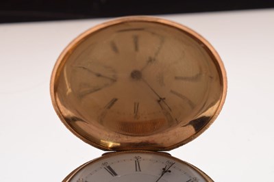 Lot 78 - American Waltham 14K yellow metal cased full hunter pocket watch