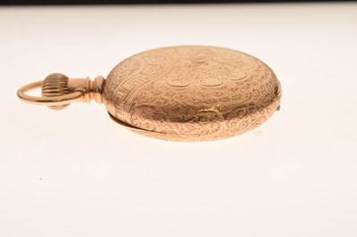 Lot 78 - American Waltham 14K yellow metal cased full hunter pocket watch