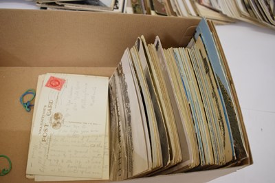 Lot 390 - Early 20th century and later postcards to include Titanic, a small quantity of coinage